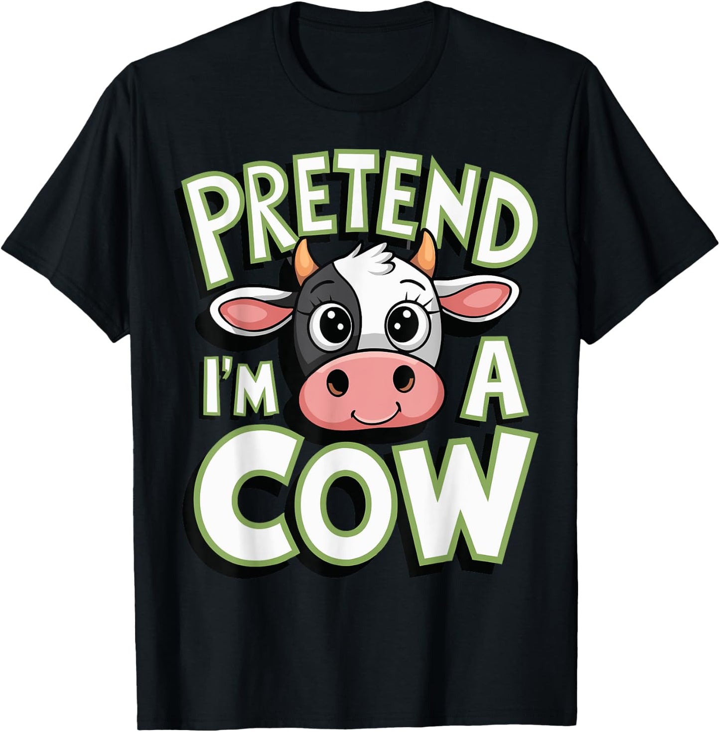 Pretend I'm A Cow T-Shirt - T-Shirt | Black