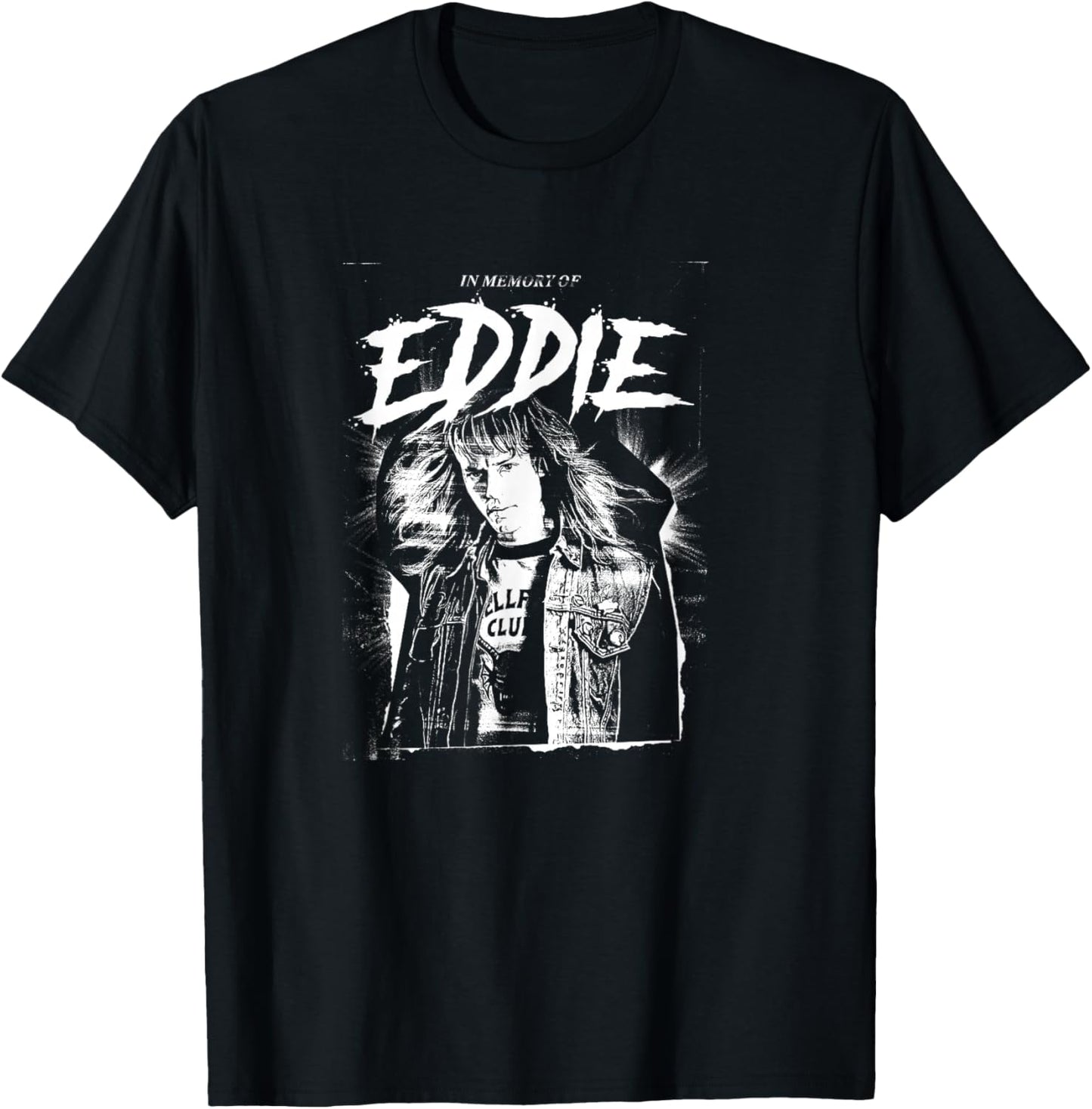 Stranger Things Hellfire Club Eddie Munson Memory T-Shirt - T-Shirt | Black