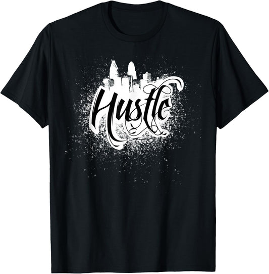 Hustle Shirt Tattoo Art Grunge T-Shirt - T-Shirt | Black