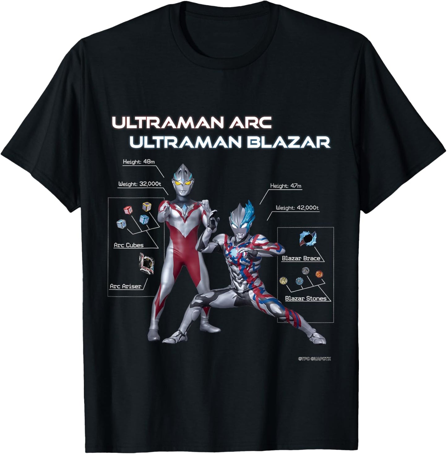 Ultraman Arc - Ultraman Arc & Ultraman Blazar B T-Shirt - T-Shirt | Black
