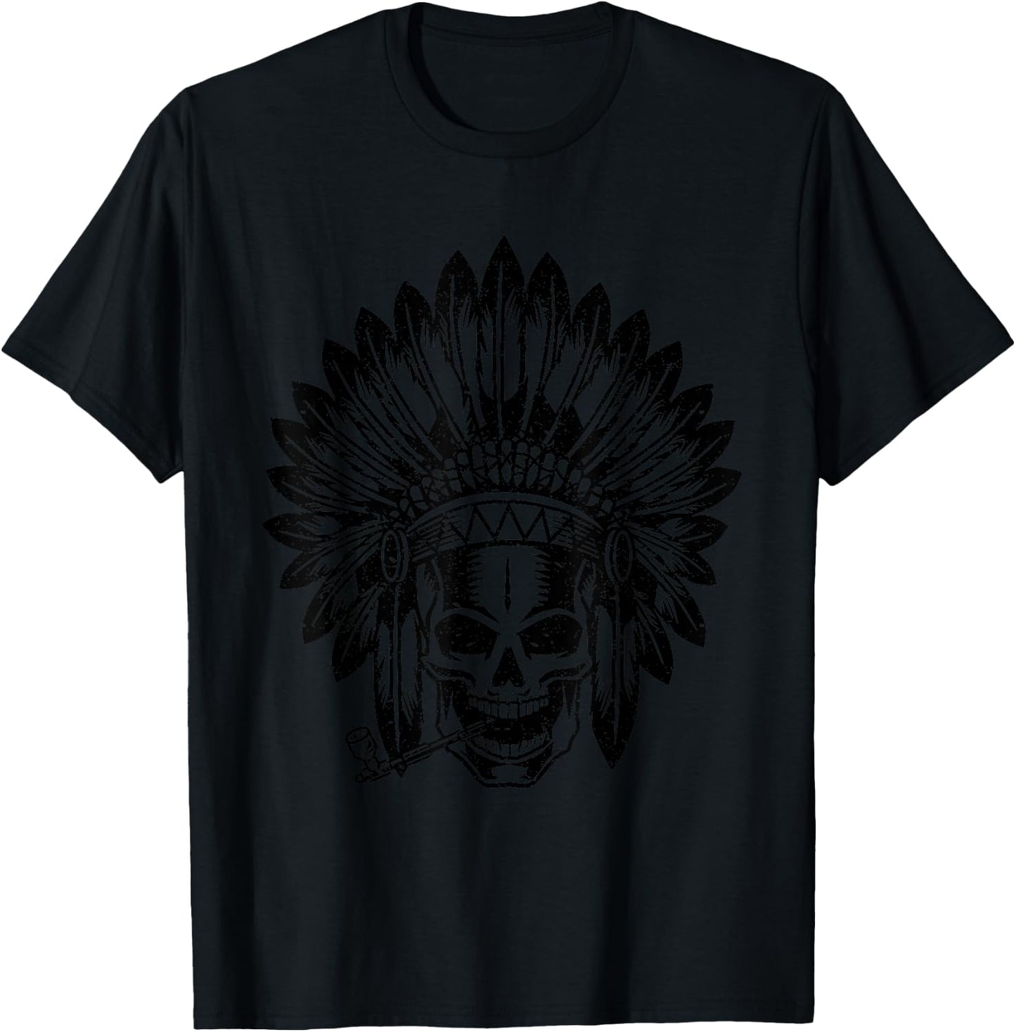 Native American Indian Culture Pipe Shaman Chiefs Spirit T-Shirt - T-Shirt | Black
