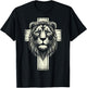 Lion of Judah Christian Lion Cross T-Shirt - T-Shirt | Black
