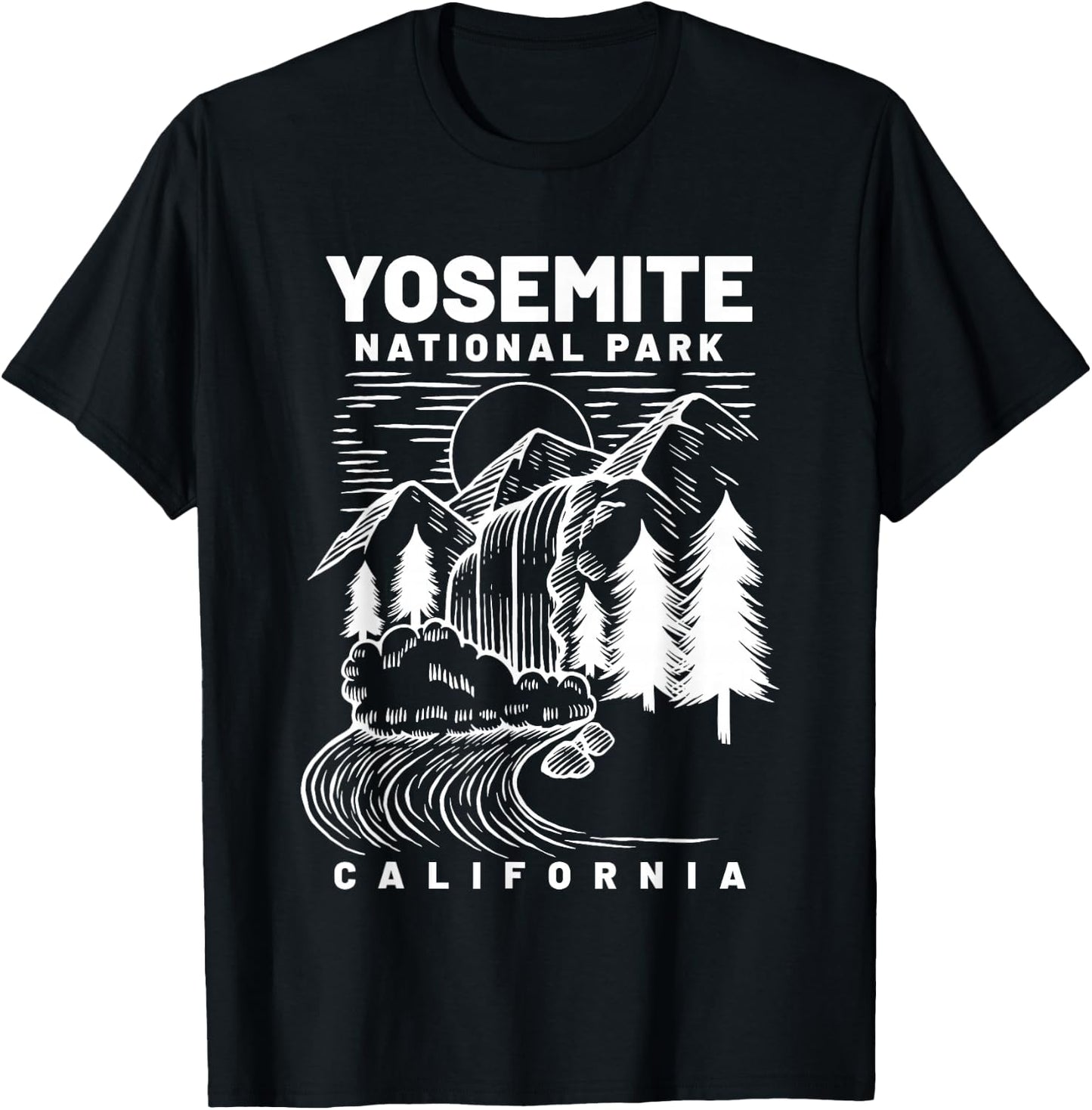 Yosemite National Park California Hiker T-Shirt - T-Shirt | Black