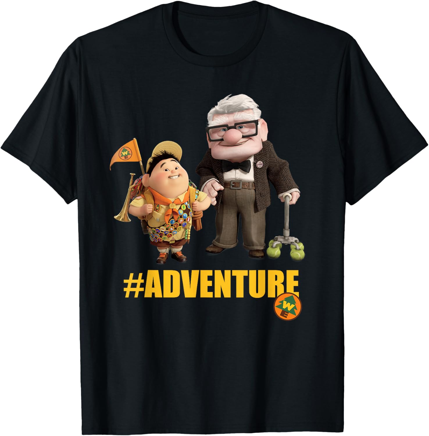 Disney Pixar Up Carl and Russell #Adventure T-Shirt - T-Shirt | Black