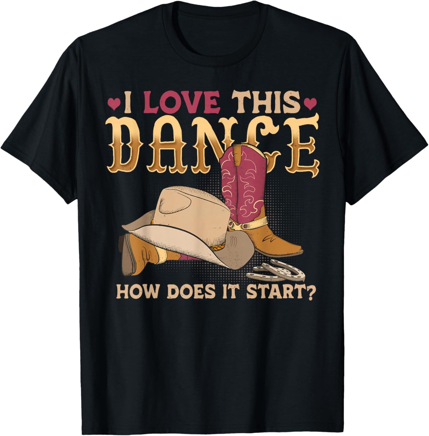 How Does This Dance Start Line Dancer Country T-Shirt - T-Shirt | Black