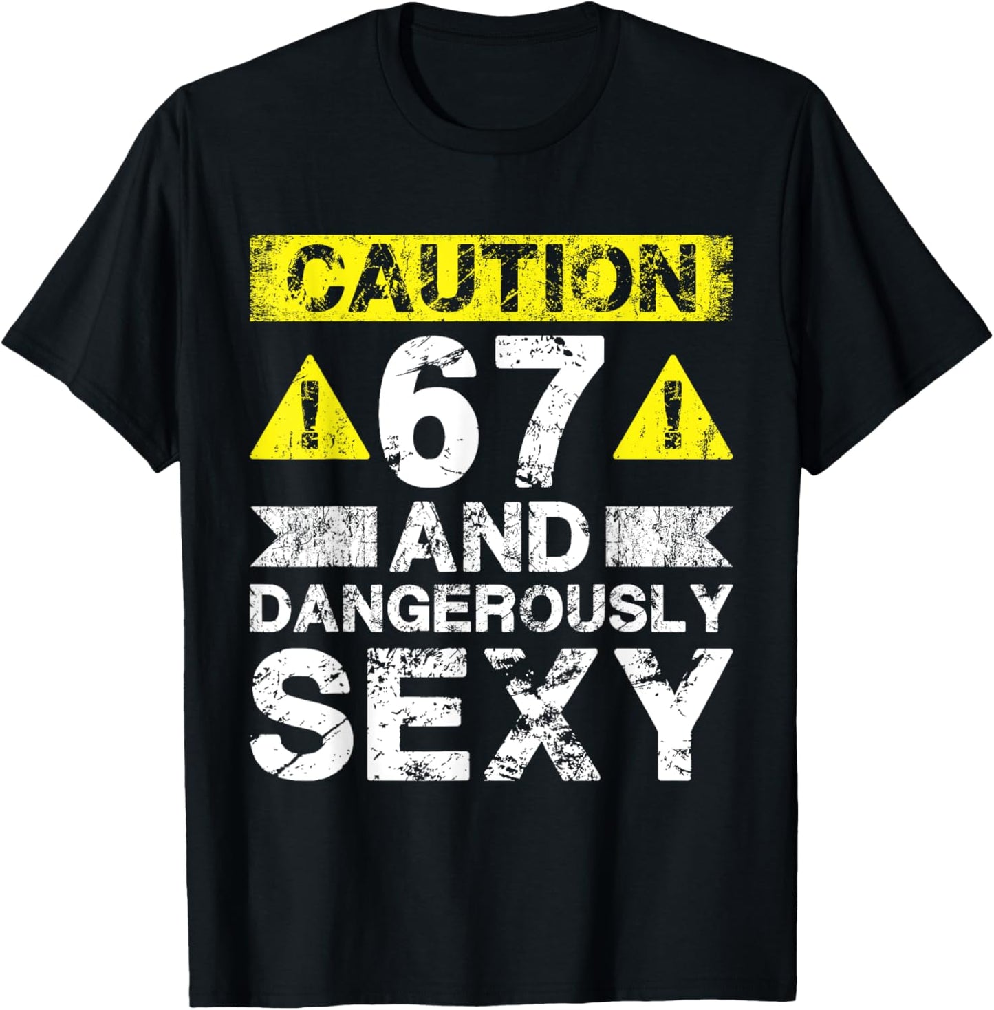 67 And Dangerously Sexy - 67 Year Old Funny 67th Birthday T-Shirt - T-Shirt | Black
