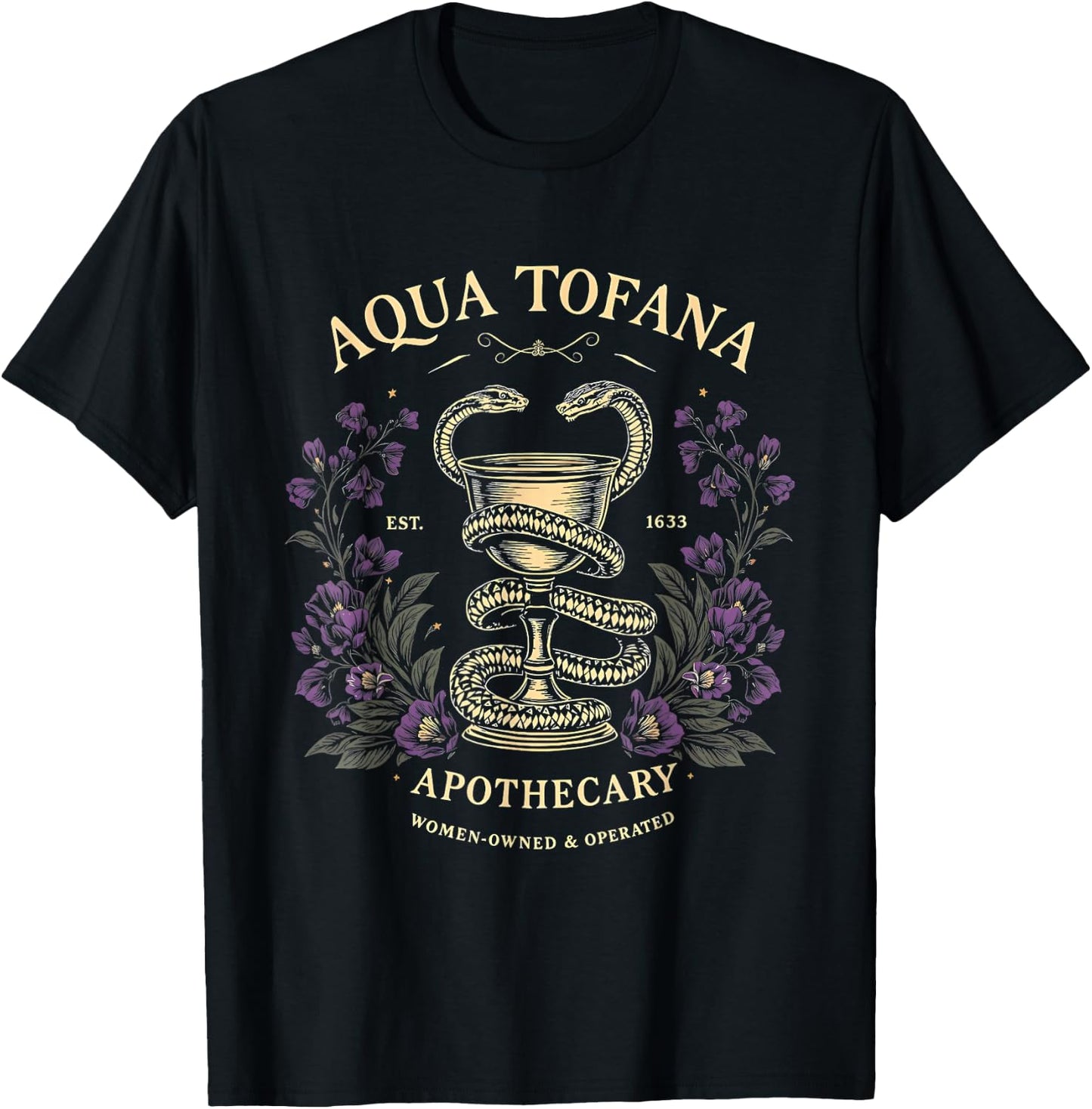 Feminist Snake Serpent Aqua Tofana Poison Globet Women T-Shirt - T-Shirt | Black