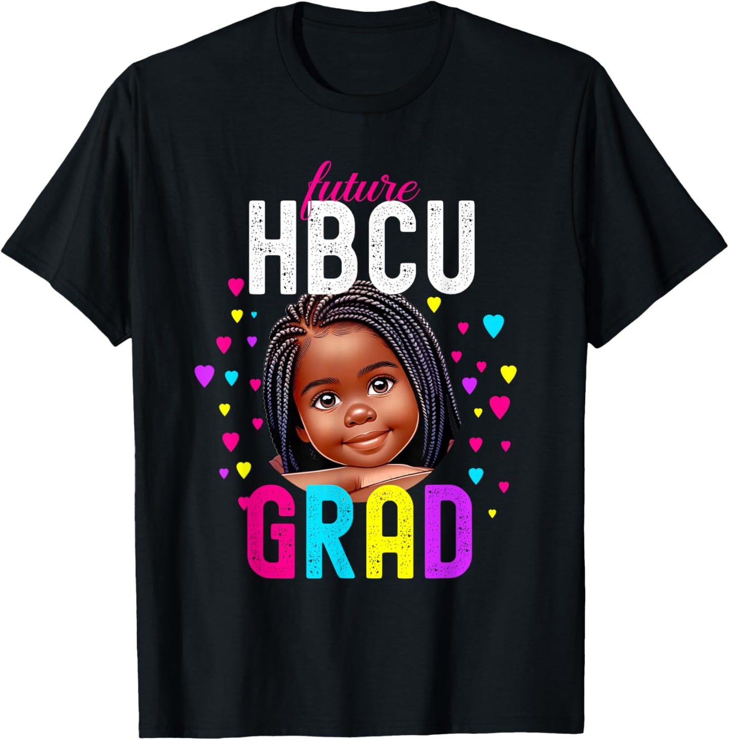 Future HBCU Grad Young Black Girl Youth Kids T-Shirt - T-Shirt | Black