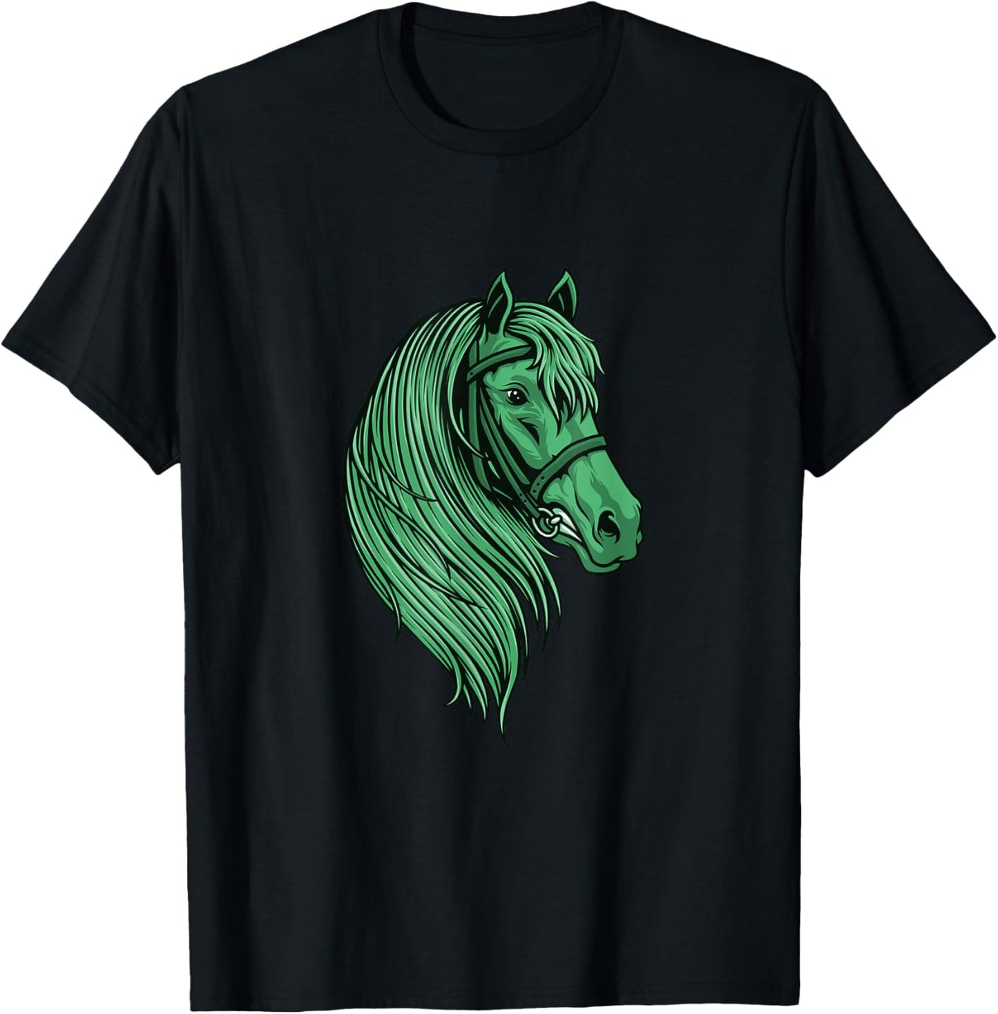 Green Horse T-Shirt - T-Shirt | Black