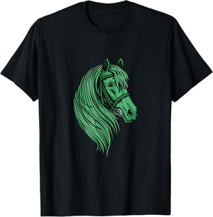 Green Horse T-Shirt - T-Shirt | Black