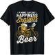 If Money Cant Buy Happiness Explain Beer & Motorcycles T-Shirt - T-Shirt | Black