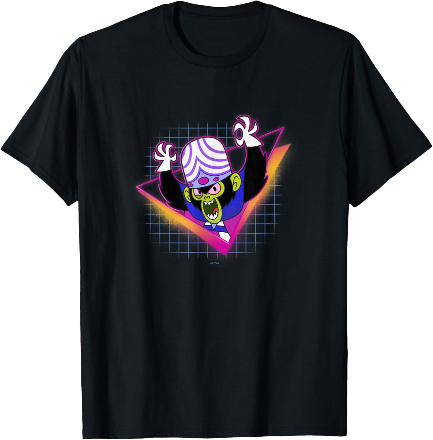Power Puff Girls Mojo JoJo Evil Laughter Retro Logo T-Shirt - T-Shirt | Black