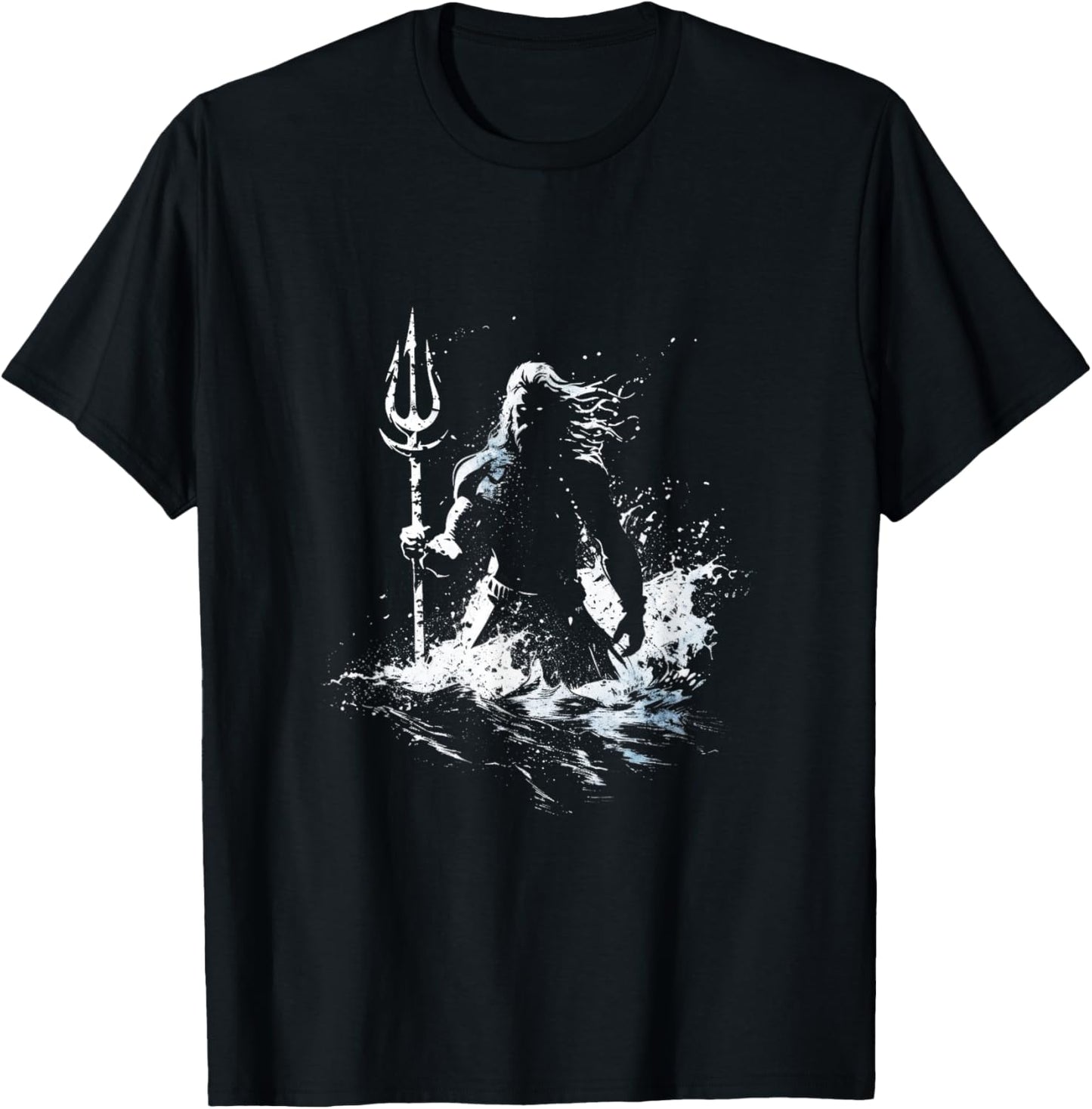Poseidon Symbol Trident Greek God Neptune Sea god T-Shirt - T-Shirt | Black