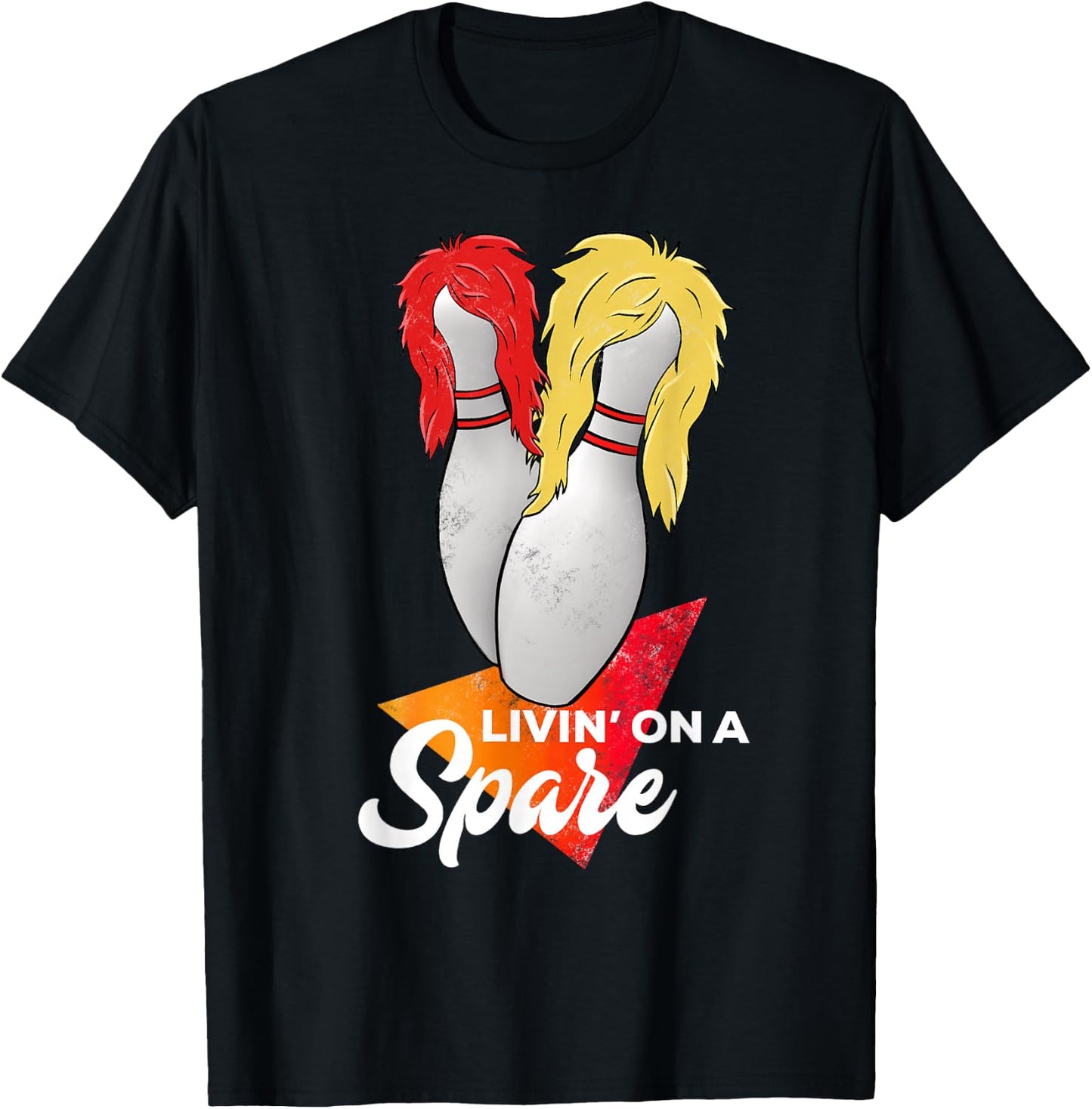 Living On A Spare Bowling League Team T-Shirt - T-Shirt | Black