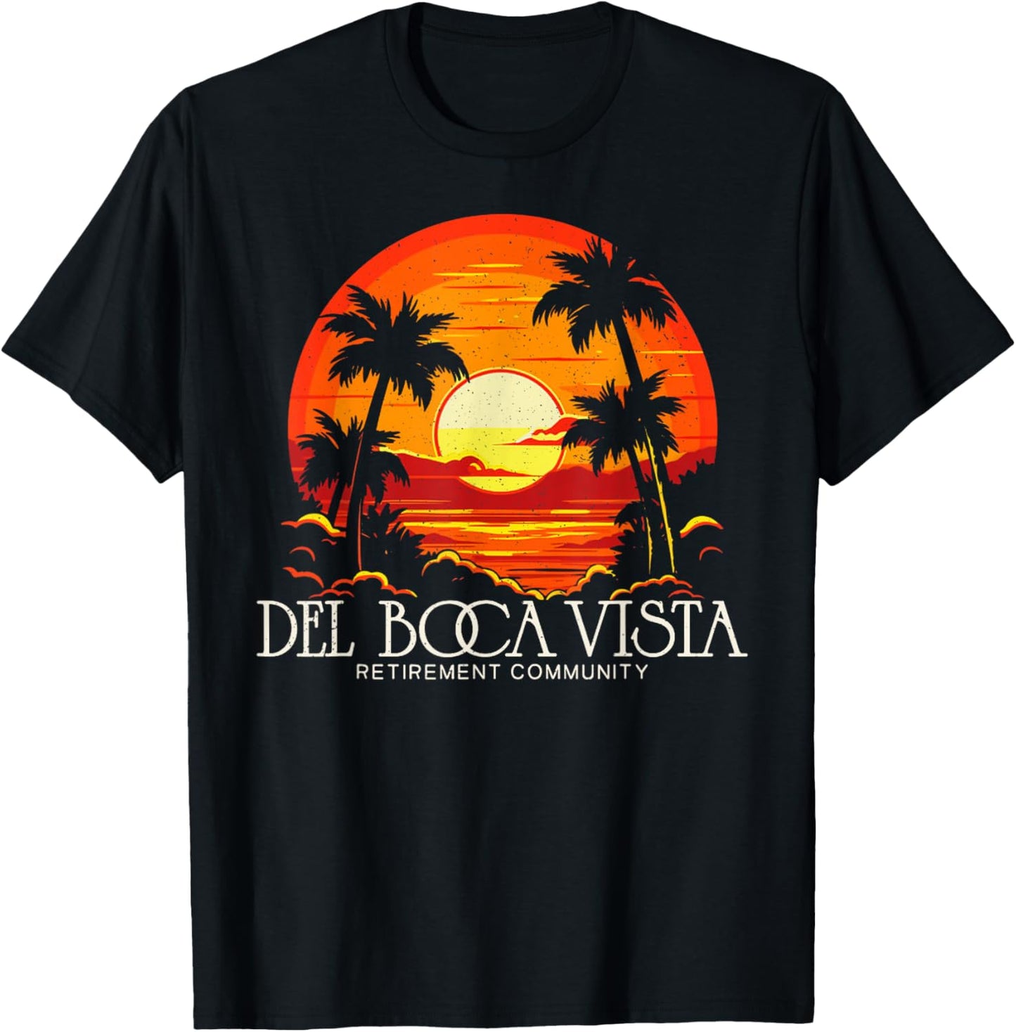 Retro Del Boca Vista Del Boca Vista 90s Sunset T-Shirt - T-Shirt | Black
