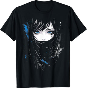 Anime Manga Motif Art Anime T-Shirt - T-Shirt | Black