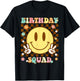 Groovy Birthday Squad Matching Birthday Family Group Bday T-Shirt - T-Shirt | Black