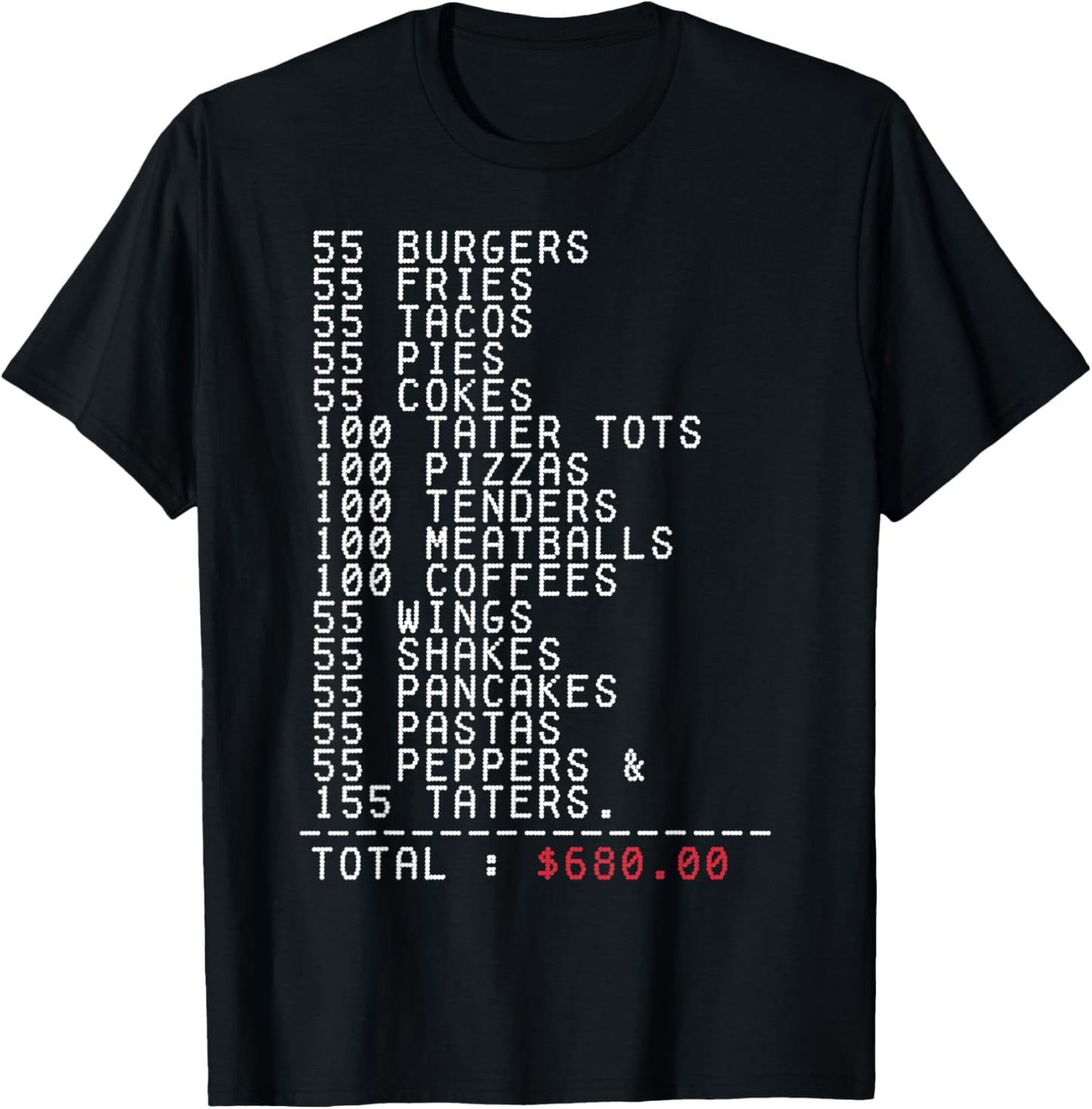 55 Burgers 55 Fries I Think You Should Leave Funny T-Shirt - T-Shirt | Black