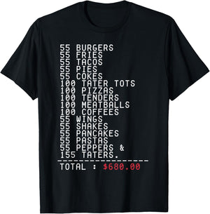 55 Burgers 55 Fries I Think You Should Leave Funny T-Shirt - T-Shirt | Black