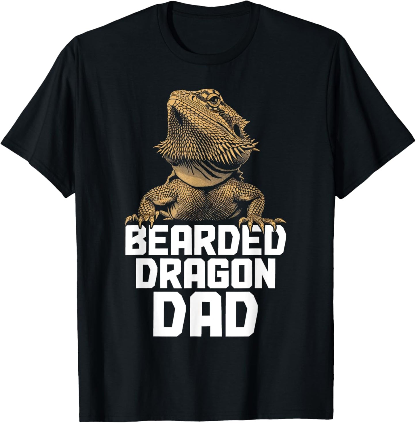 Bearded Dragon Dad Funny Reptile T-Shirt - T-Shirt | Black