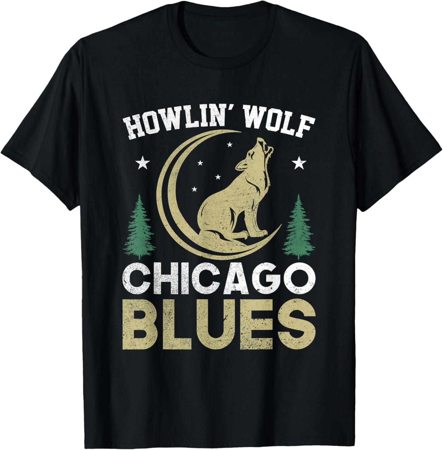 Howlin' Wolf Chicago Blues T-Shirt - T-Shirt | Black