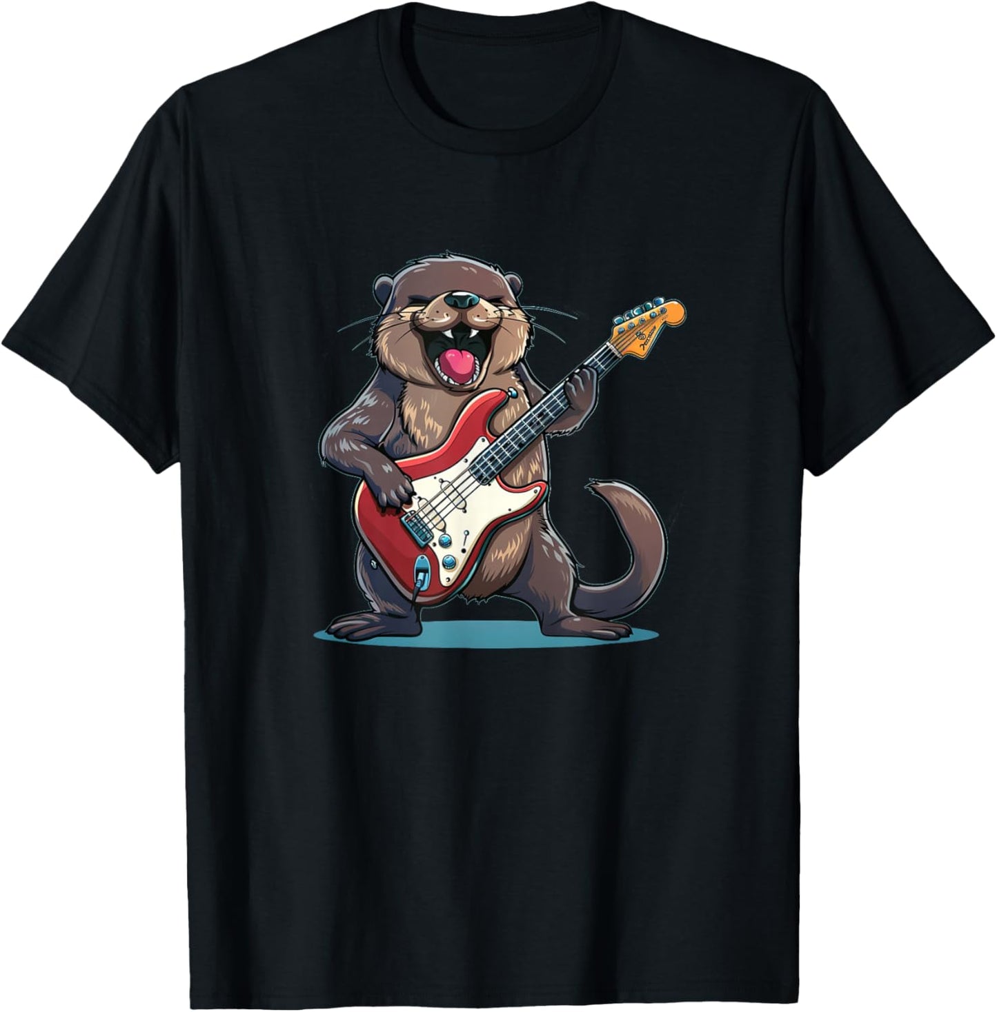 Cute rocking Otter Costume for Adults and Kids T-Shirt - T-Shirt | Black