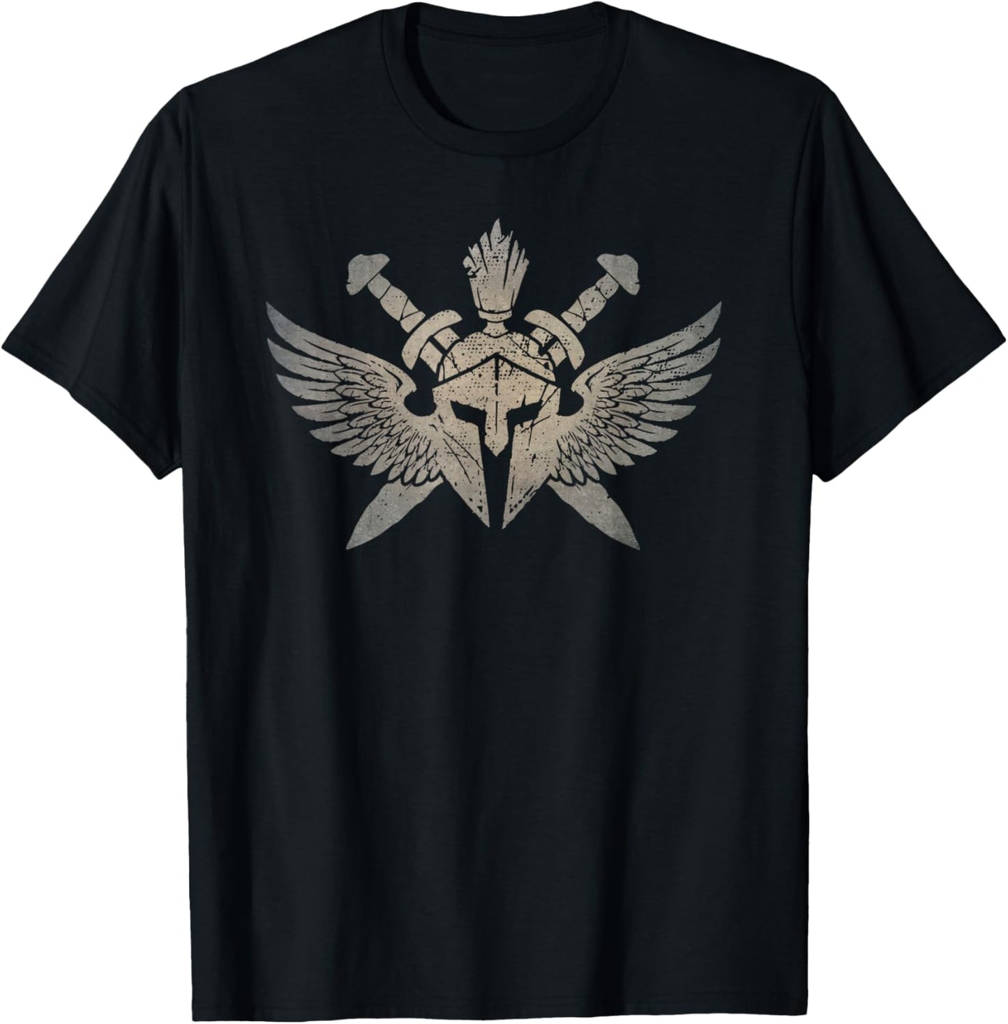 Roman Gladiator Legion Soldier Swords Rome Eagle Wing Helmet T-Shirt - T-Shirt | Black