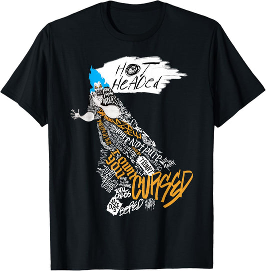 Disney Villains Hades Hot Headed Word Fill Graphic T-Shirt - T-Shirt | Black