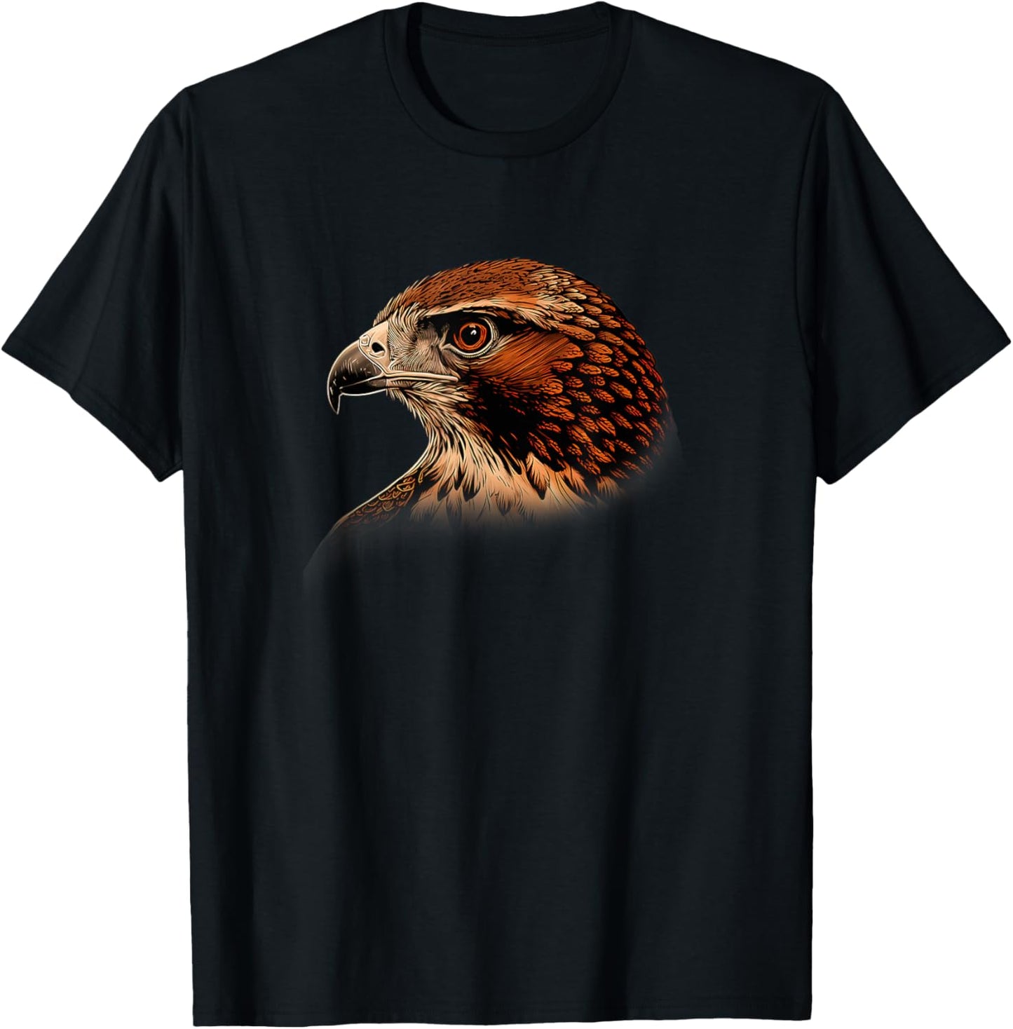 Curation Engine Red-Tailed Hawk - Women's Adult X-Small Black Short Sleeve Classic Fit T-Shirt - T-Shirt | Black