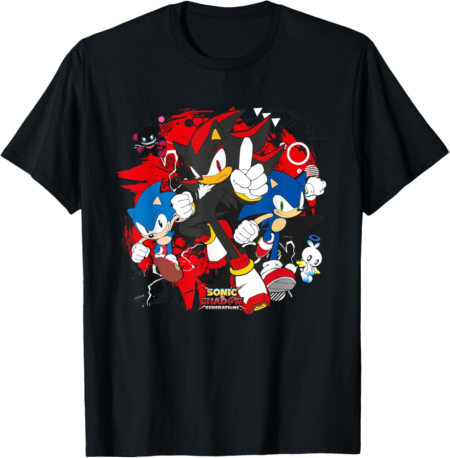 Sonic the Hedgehog, Sonic X Shadow Generations - Game On T-Shirt - T-Shirt | Black