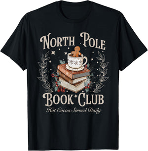 All Booked for Christmas Coquette Xmas Book Club Book Lovers T-Shirt - T-Shirt | Black