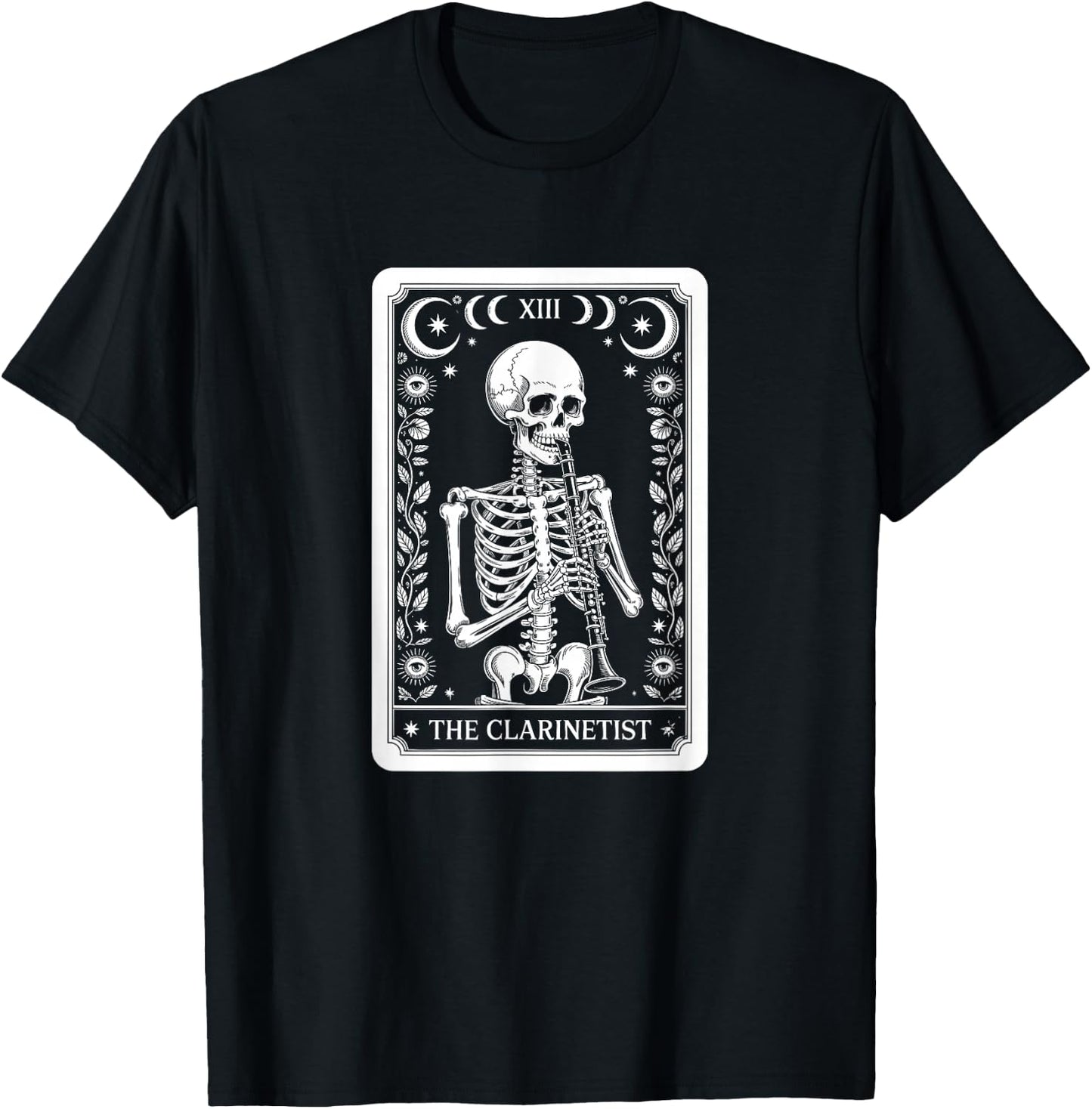 The Clarinetist Tarot Card, Clarinet Player T-Shirt - T-Shirt | Black