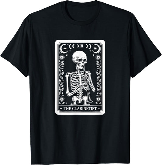 The Clarinetist Tarot Card, Clarinet Player T-Shirt - T-Shirt | Black