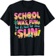 School Year Teacher Summer Ice Cream Drip Happy Last Day T-Shirt - T-Shirt | Black