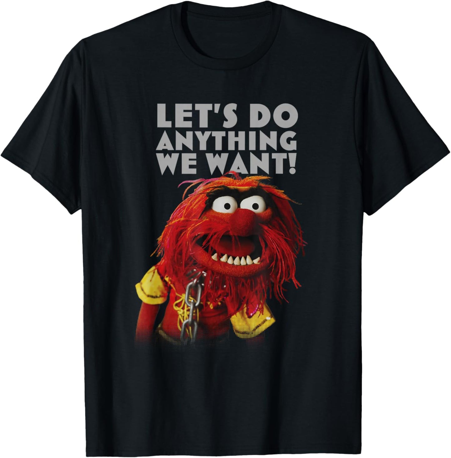 Disney The Muppets Let's Do Anything We Want Animal Poster T-Shirt - T-Shirt | Black