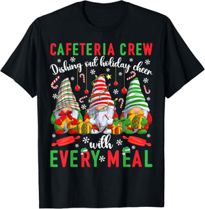 Cafeteria Crew Christmas Lunch Lady Squad Xmas Party T-Shirt - T-Shirt | Black