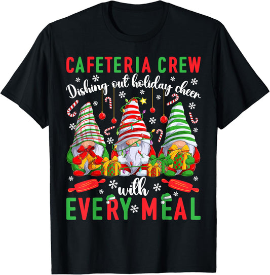 Cafeteria Crew Christmas Lunch Lady Squad Xmas Party T-Shirt - T-Shirt | Black