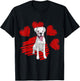I Love My White Boxer Dog Paw Heart Valentines Day Men Women T-Shirt - T-Shirt | Black