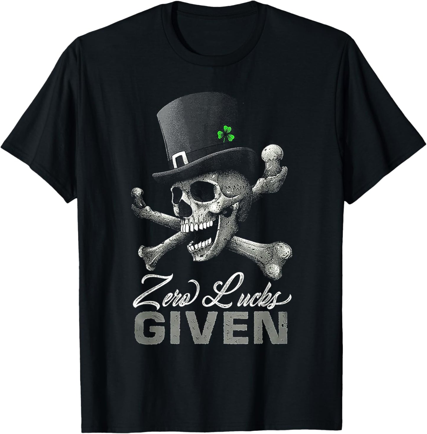 Skull Zero Lucks Given T-Shirt - T-Shirt | Black