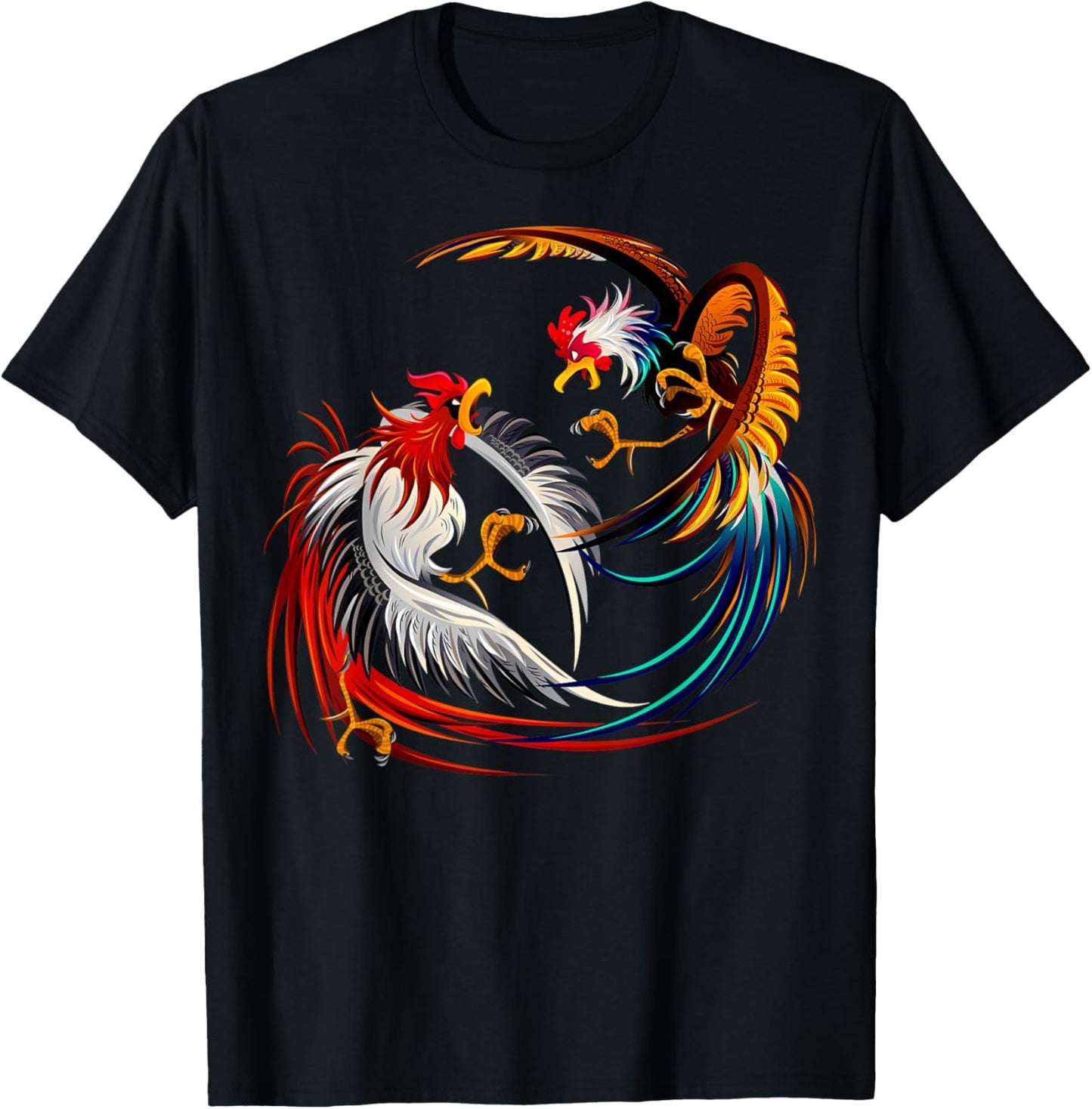 Vintage Cockfighting Game Fowl Cockfight Enthusiast T-Shirt - T-Shirt | Black