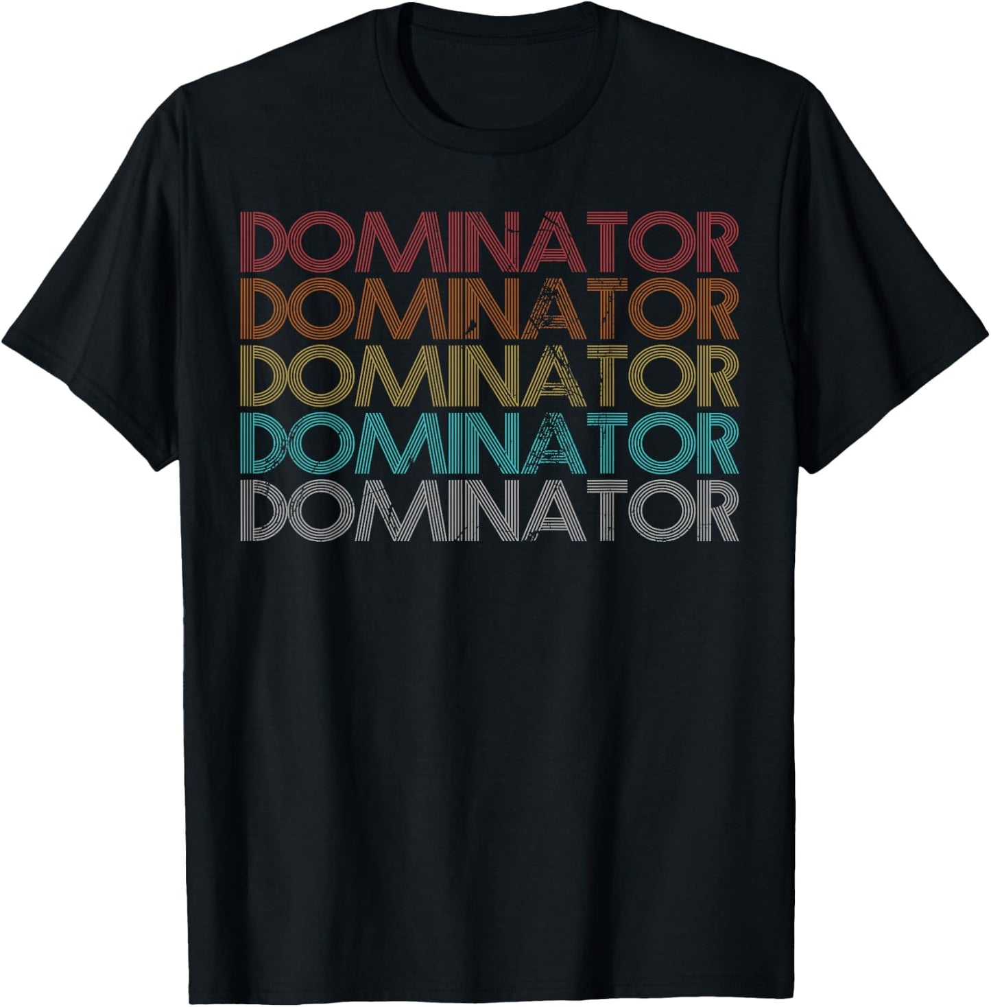 Retro Vintage Dominator T-Shirt - T-Shirt | Black