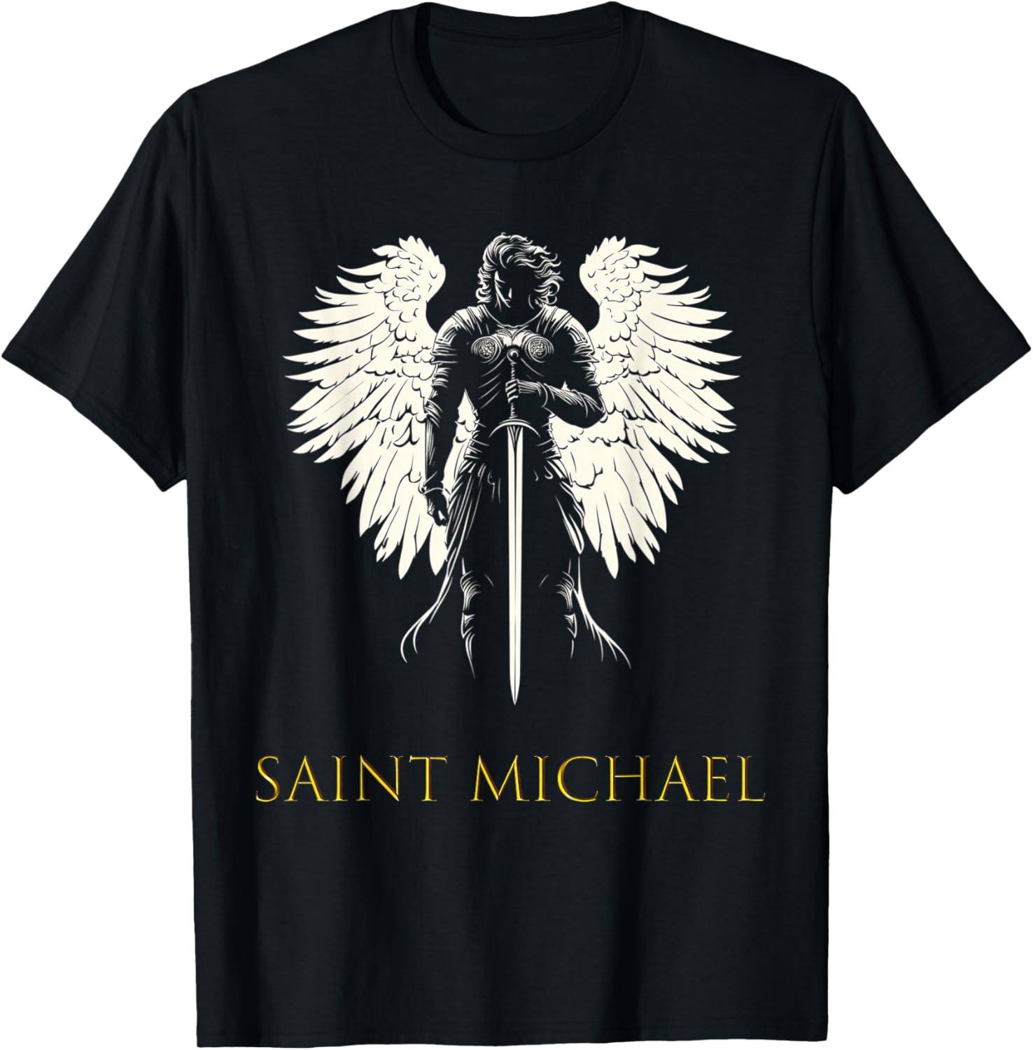 Saint Michael the Archangel T-Shirt - T-Shirt | Black