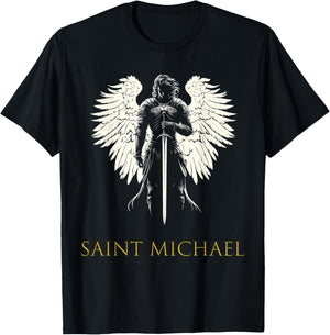 Saint Michael the Archangel T-Shirt - T-Shirt | Black