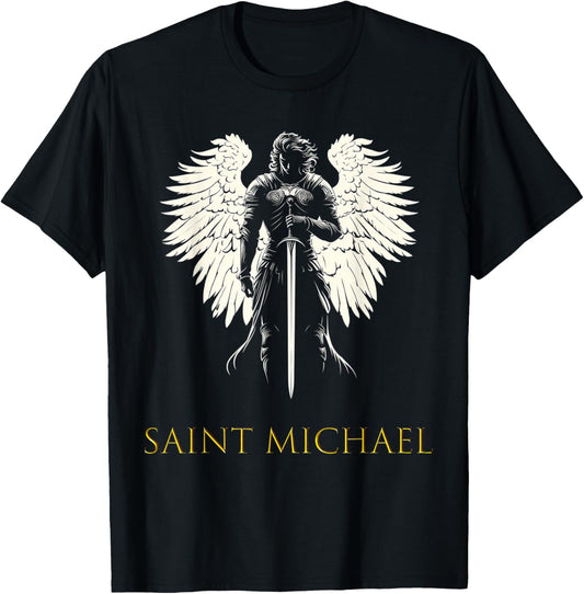 Saint Michael the Archangel T-Shirt - T-Shirt | Black