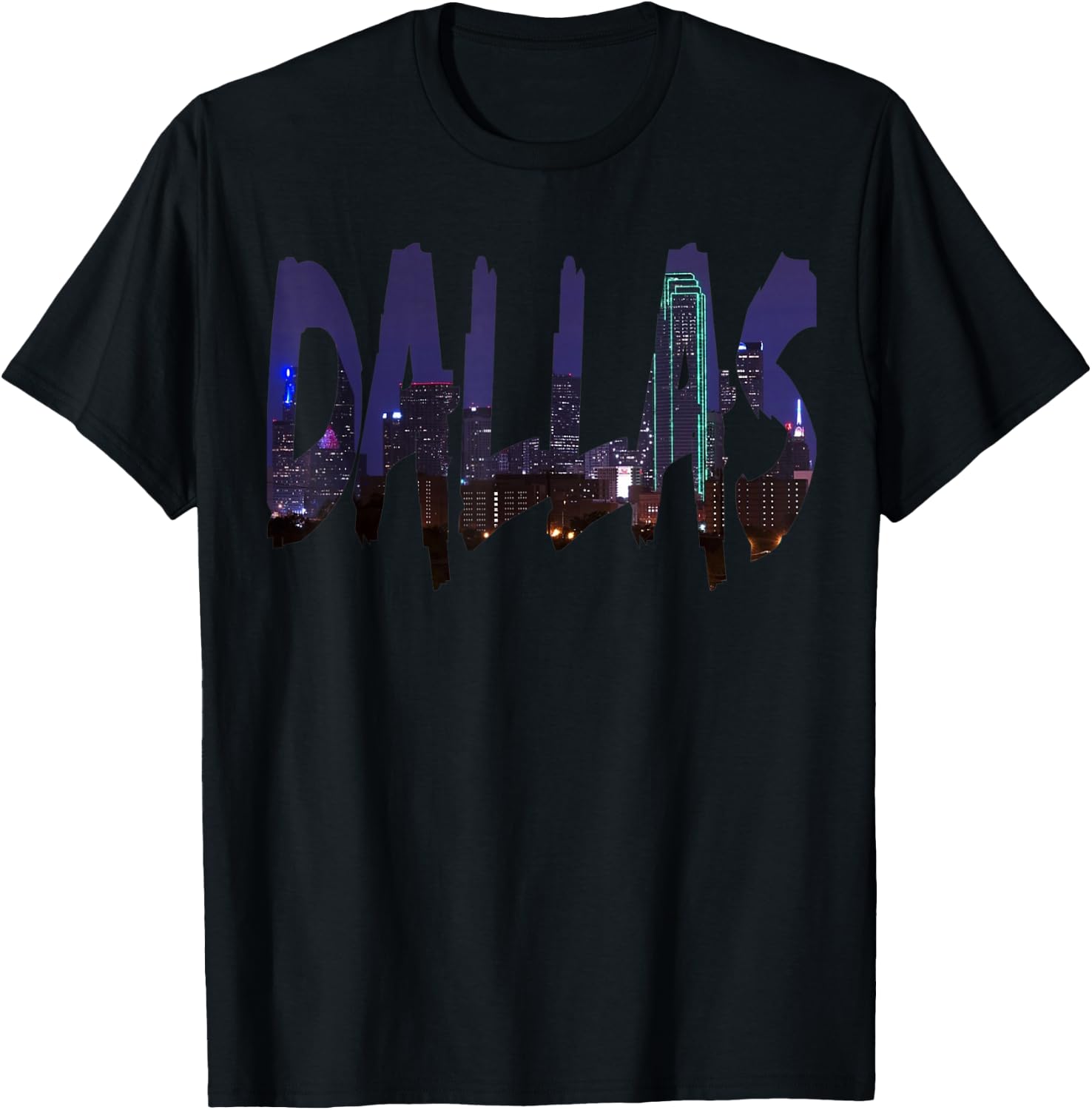 DALLAS Texas Skyline Photo Photograph T-Shirt - T-Shirt | Black
