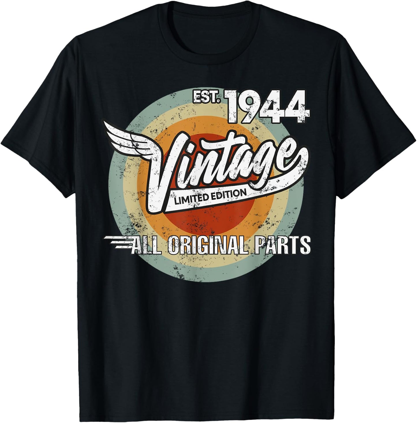 1944 Born Made in 1944 Vintage Biker Birthday Gifts T-Shirt - T-Shirt | Black