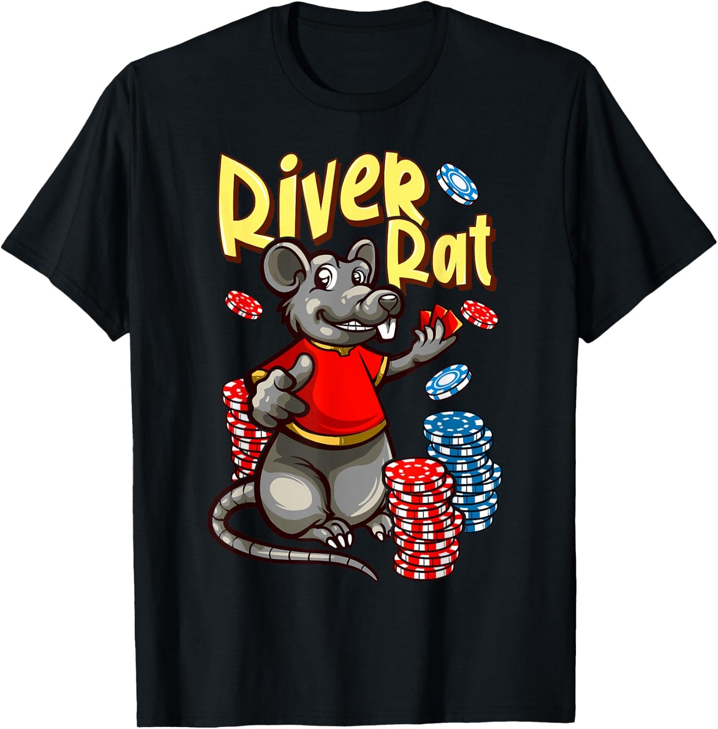River Rat Poker T-Shirt - T-Shirt | Black
