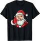 Cool Thumb up Santa for funny Christmas Season T-Shirt - T-Shirt | Black