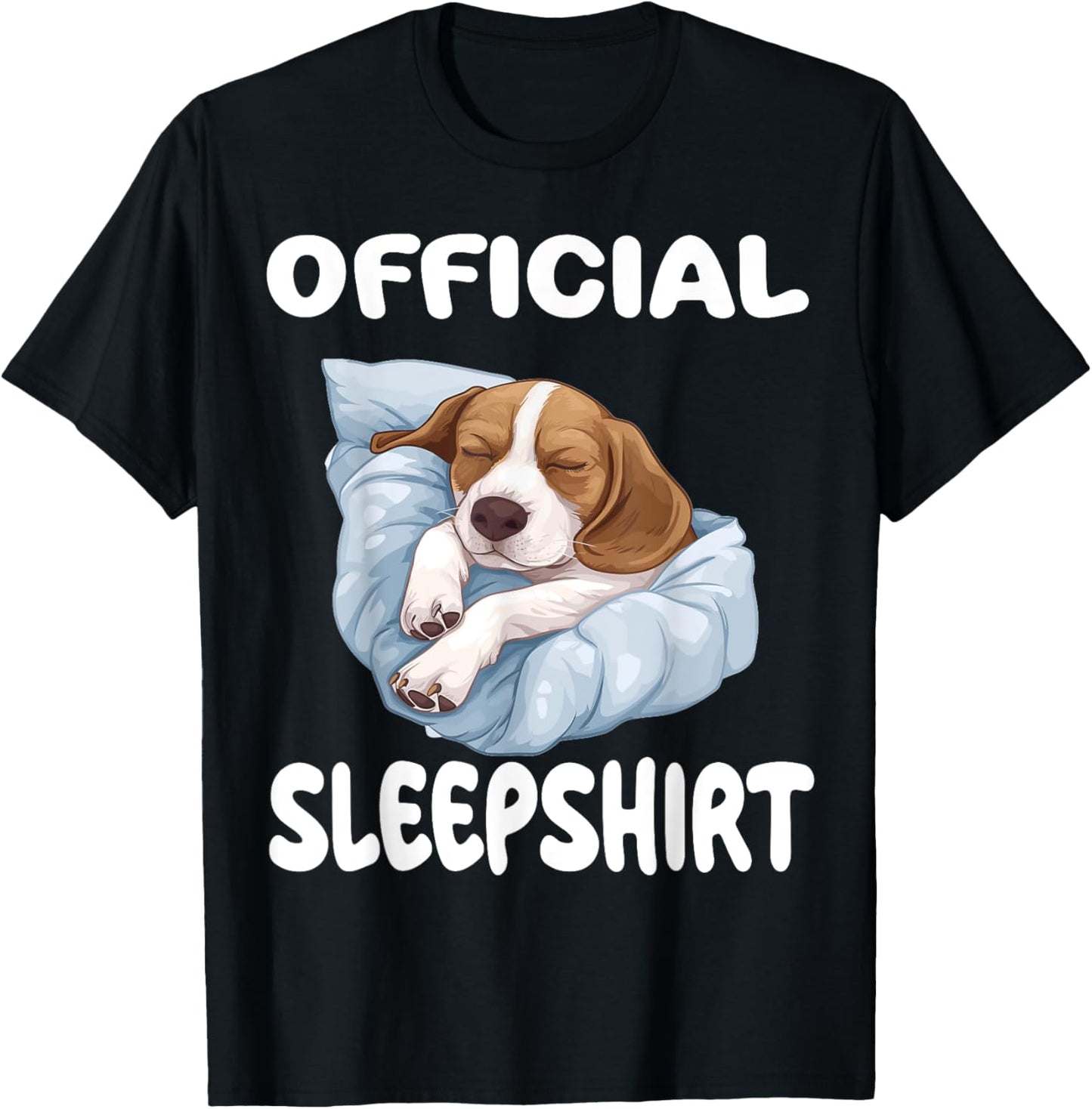 Beagle Dog Official Sleepshirt Pajamas Nightgown Men Women Kids T-Shirt - T-Shirt | Black