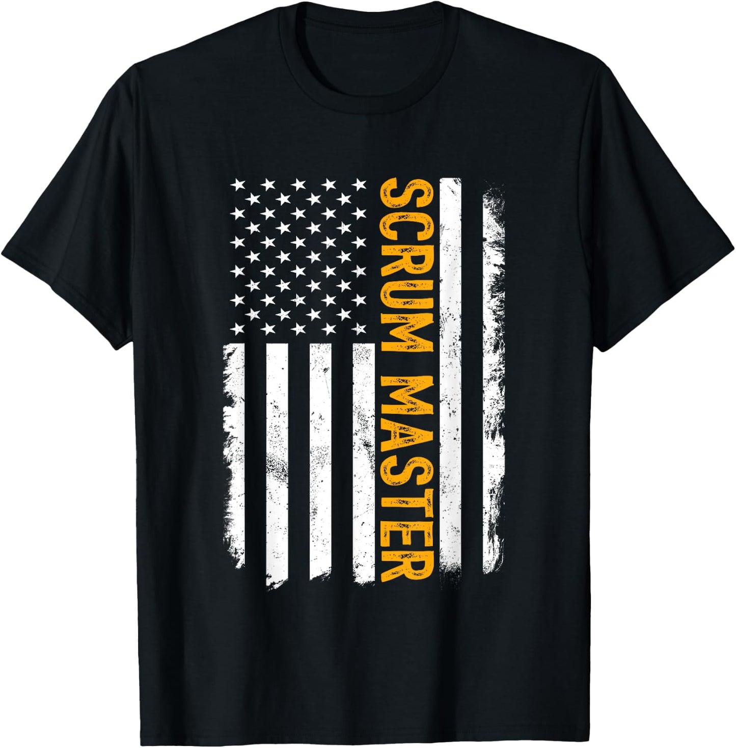 Scrum Master Job, American Flag Scrum Masters Career T-Shirt - T-Shirt | Black